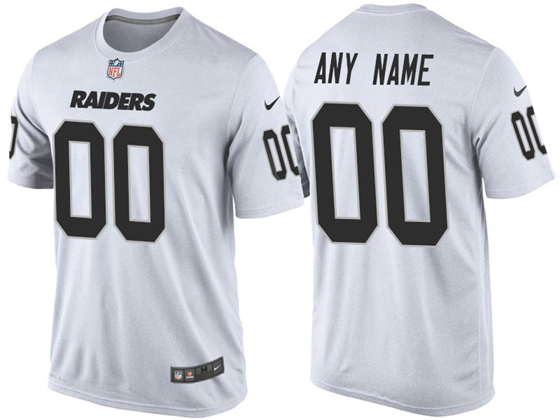 Las Vegas Raiders Custom White Name & Number T-Shirt