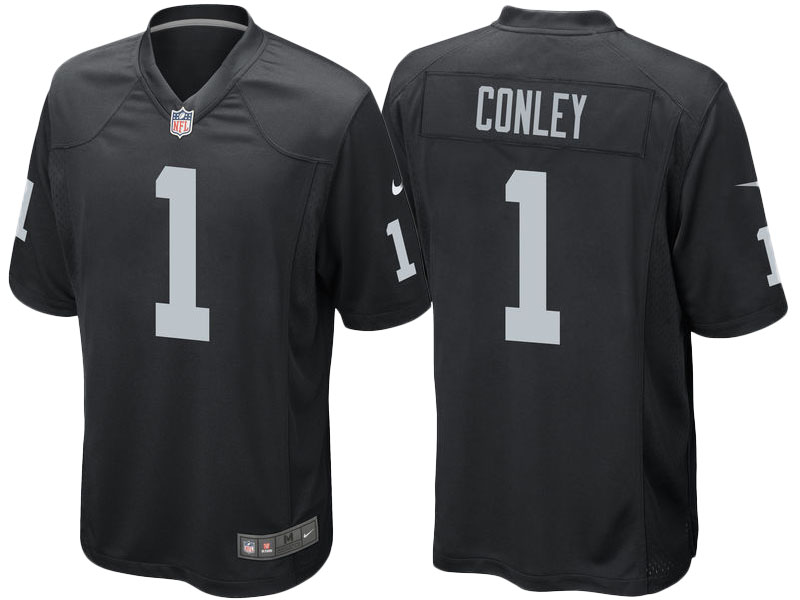 Oakland Raiders Gareon Conley Black 2017 Draft Pick Game Jersey