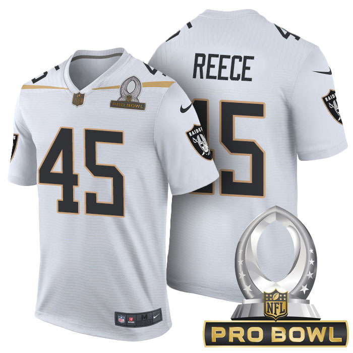 Oakland Raiders #45 Marcel Reece White 2016 Pro Bowl Game Jersey