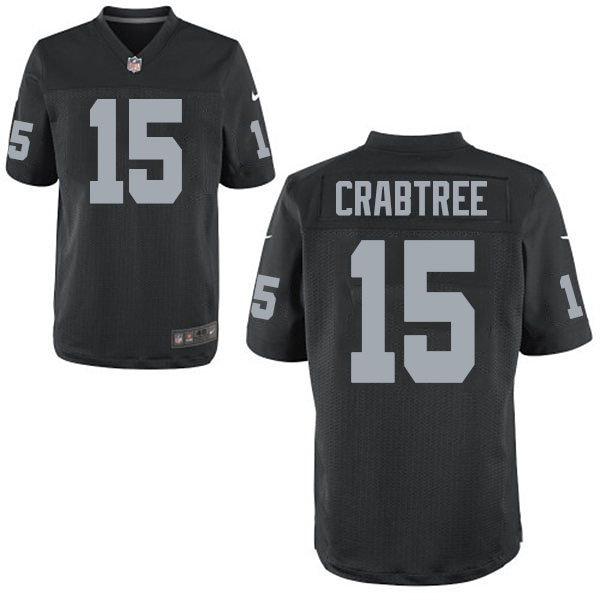 NFL Oakland Raiders #15 Michael Crabtree Elite Black Jersey