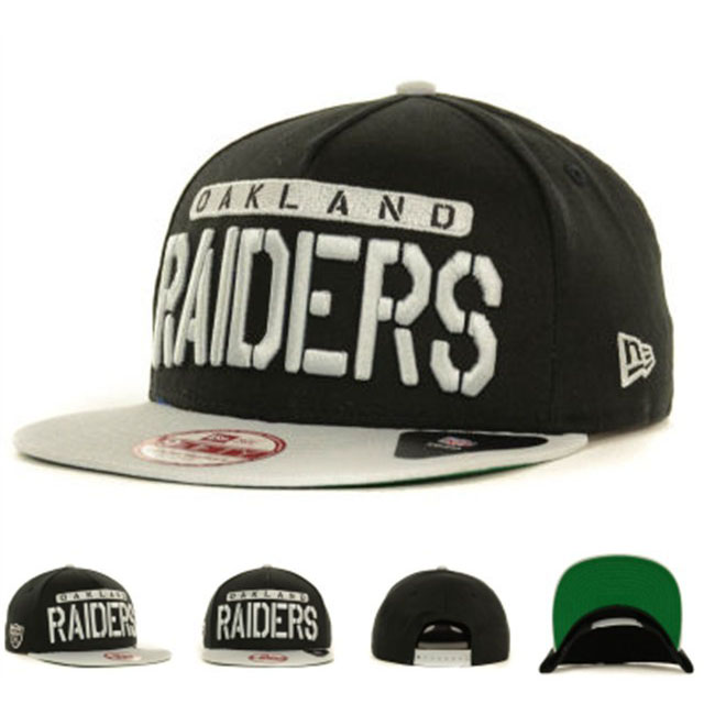 Oakland Raiders New Era Black On Field Adjustable Hat