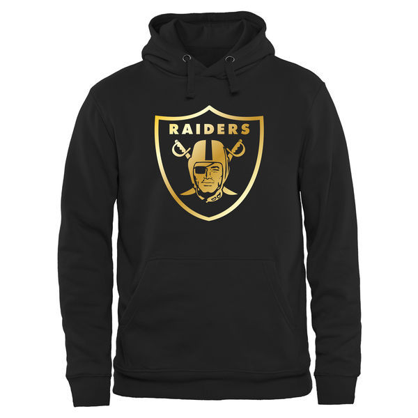 Oakland Raiders Black Gold Collection Pullover Performance Hoodie