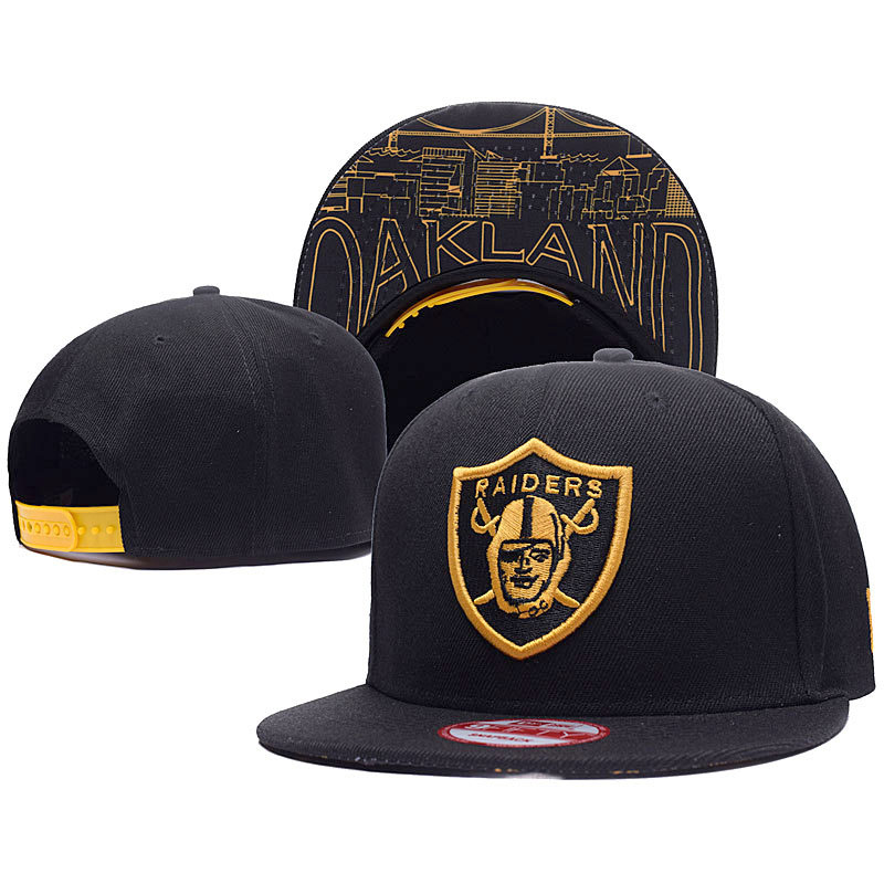 Oakland Raiders New Era Black Super Bowl 50 Gold Collection 9FIFTY Adjustable Hat