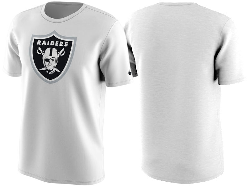 Oakland Raiders White Color Rush Travel T-Shirt