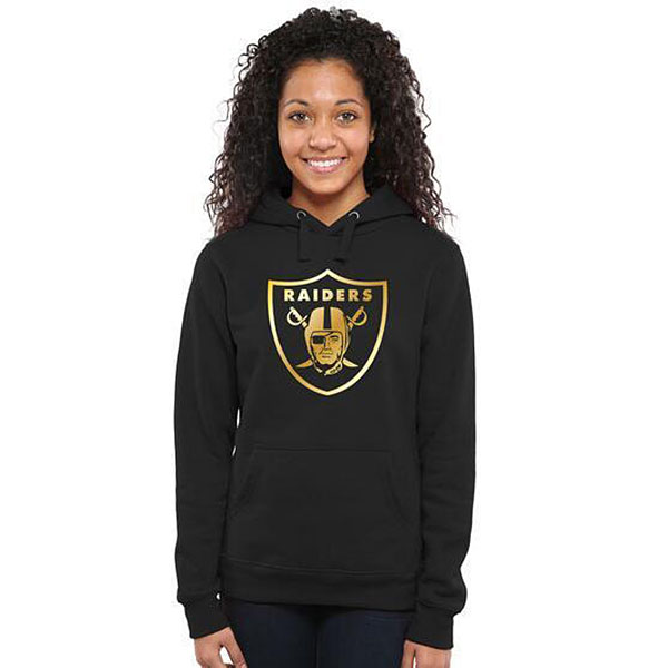 Women's Oakland Raiders Black Gold Collection Pullover Hoodie