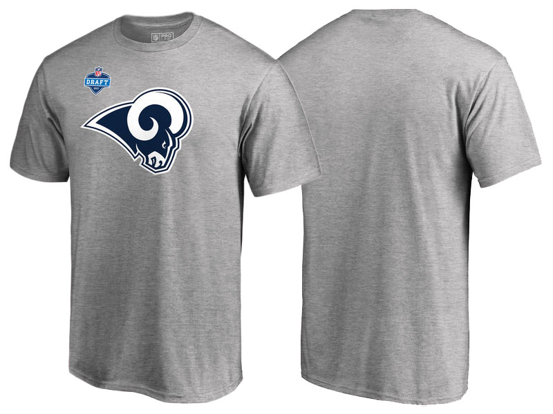 Los Angeles Rams Heather Gray 2017 NFL Draft Athletic Heather T-Shirt