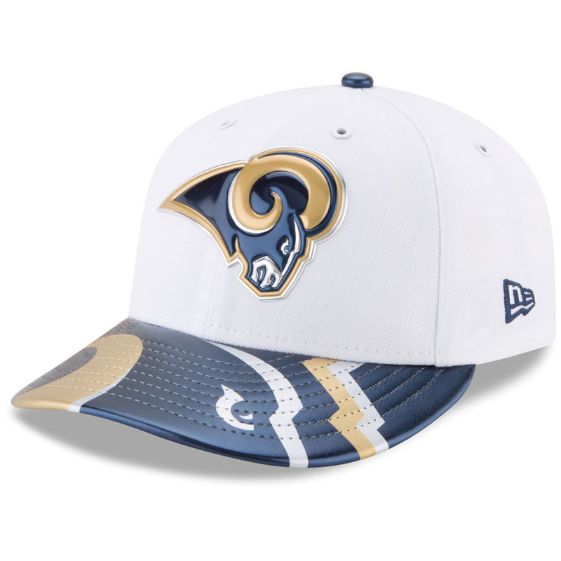 Los Angeles Rams White 2017 NFL Draft Official On Stage Low Profile 59FIFTY Fitted Hat