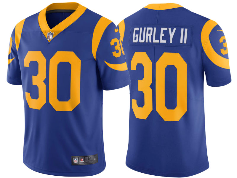 2017 Los Angeles Rams #30 Todd Gurley Royal Vapor Untouchable Limited Jersey