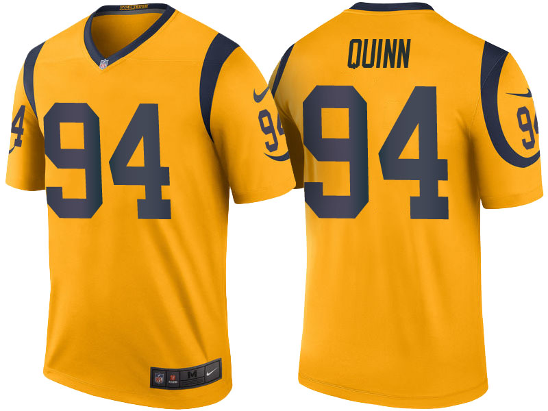 Los Angeles Rams #94 Robert Quinn Gold Color Rush Legend Jersey