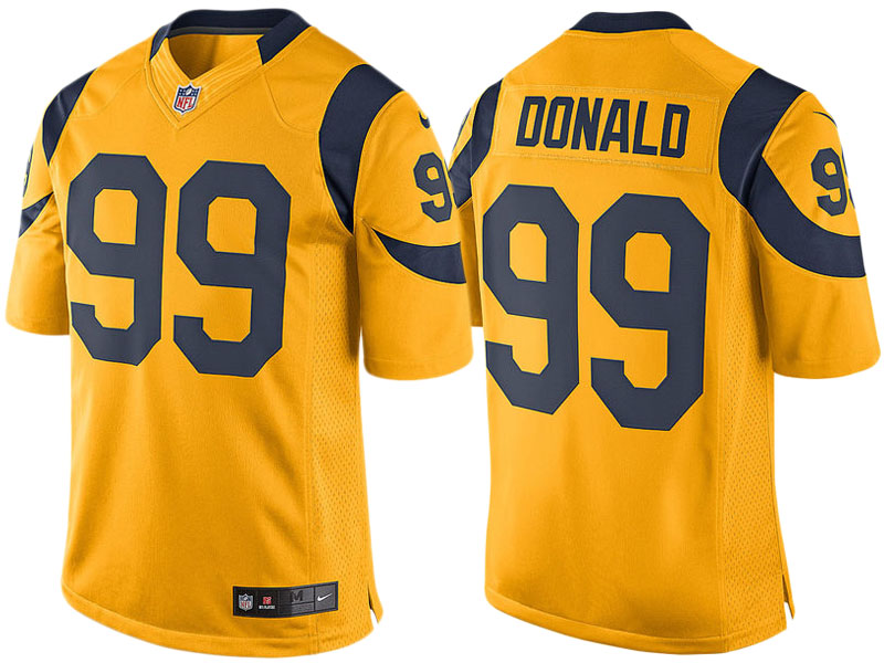 Los Angeles Rams #99 Aaron Donald Rams Color Rush Limited Jersey - Light Up Thursday Night