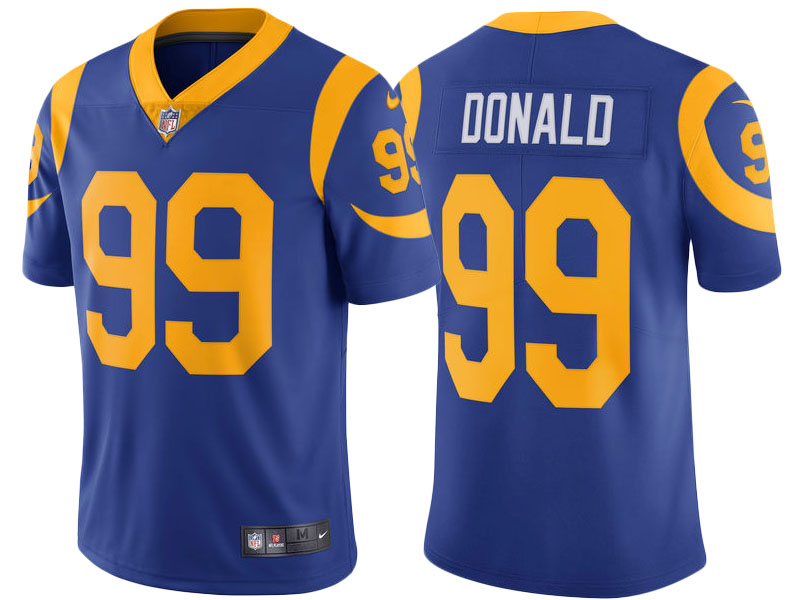 2017 Los Angeles Rams #99 Aaron Donald Royal Vapor Untouchable Limited Jersey