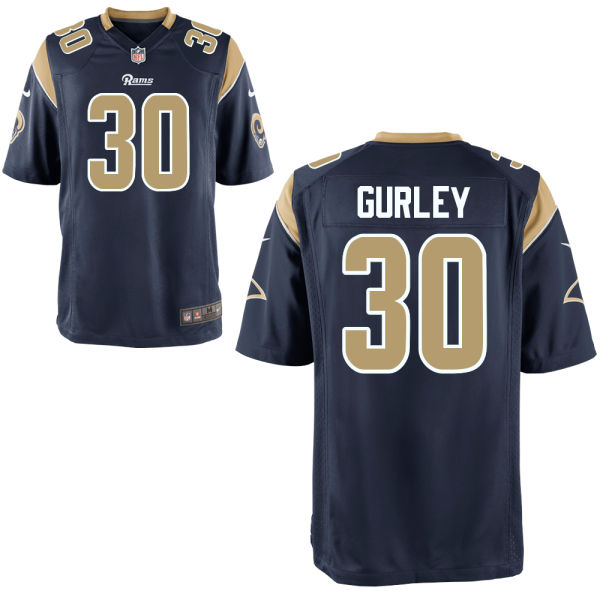 St. Louis Rams #30 Todd Gurley Navy Blue Game Jersey