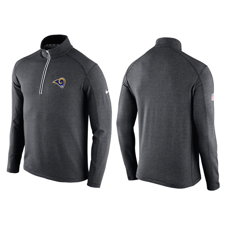 Los Angeles Rams Gray Game Day Half-Zip Knit Performance Tri-Blend Jacket