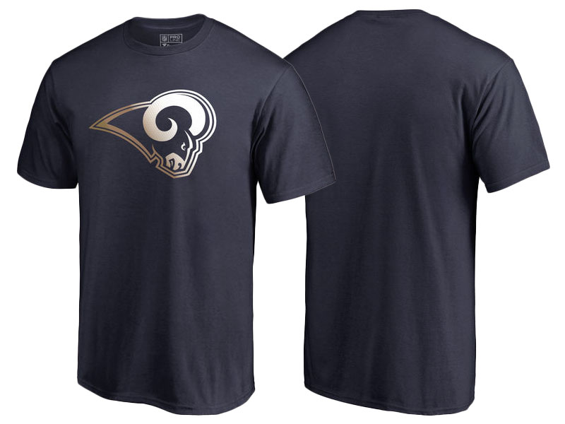 Los Angeles Rams Navy Gradient Logo T-Shirt