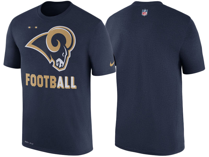 Los Angeles Rams Navy Legend Football Performance Short Sleeve T-Shirt