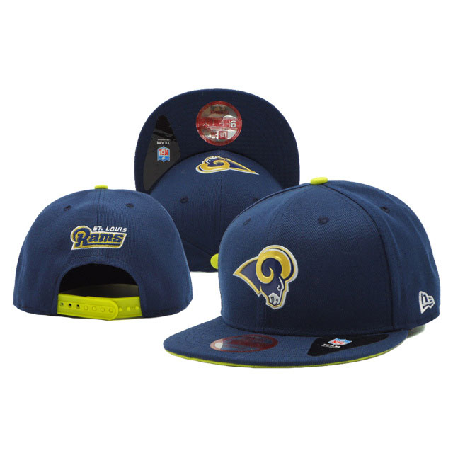 St. Louis Rams New Era Navy Blue On Field Fitted Snapback Hat