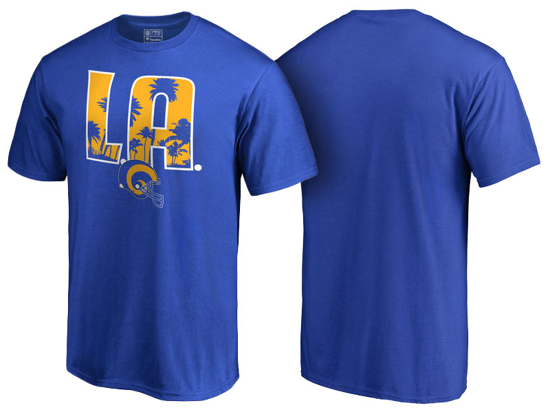 Los Angeles Rams Pro Line Royal Sunset Blvd Fans T-Shirt