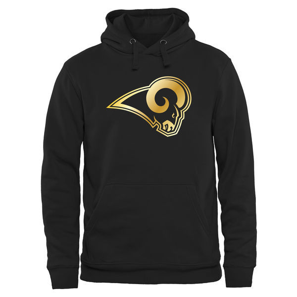 St. Louis Rams Black Gold Collection Pullover Performance Hoodie