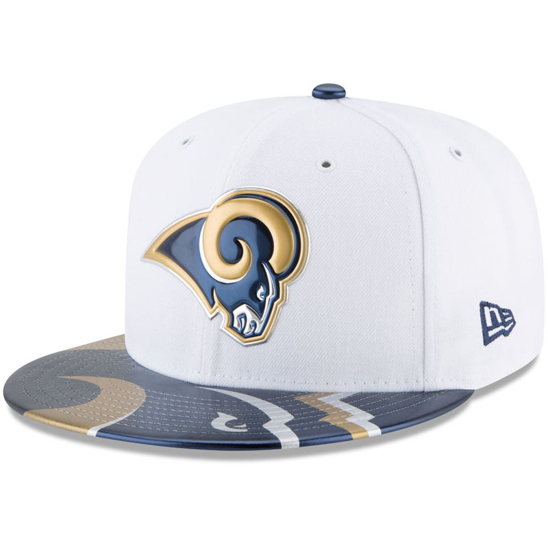 Los Angeles Rams White 2017 NFL Draft Official On Stage 59FIFTY Fitted Hat