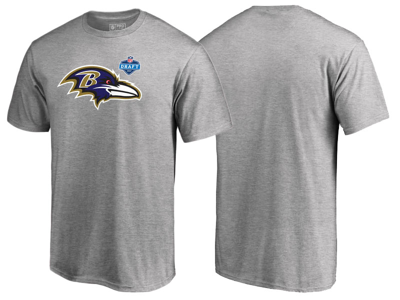 Baltimore Ravens Heather Gray 2017 NFL Draft Athletic Heather T-Shirt