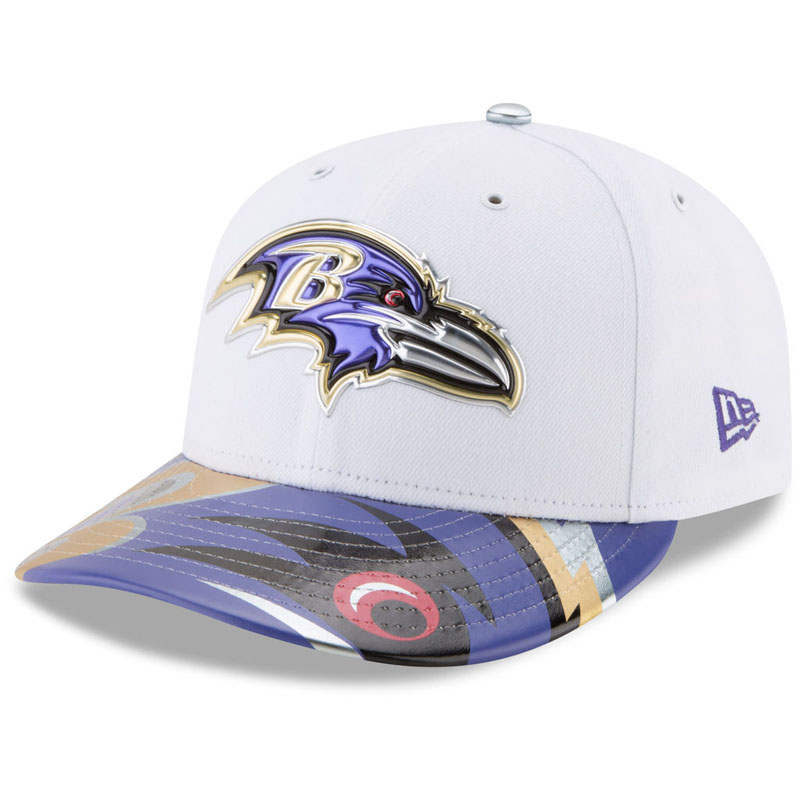 Baltimore Ravens White 2017 NFL Draft Official On Stage Low Profile 59FIFTY Fitted Hat