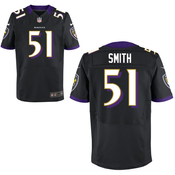 Baltimore Ravens #51 Daryl Smith Black Alternate Elite Jersey