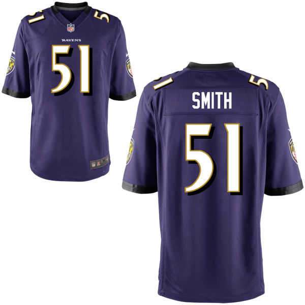 Baltimore Ravens #51 Daryl Smith Purple Game Jersey