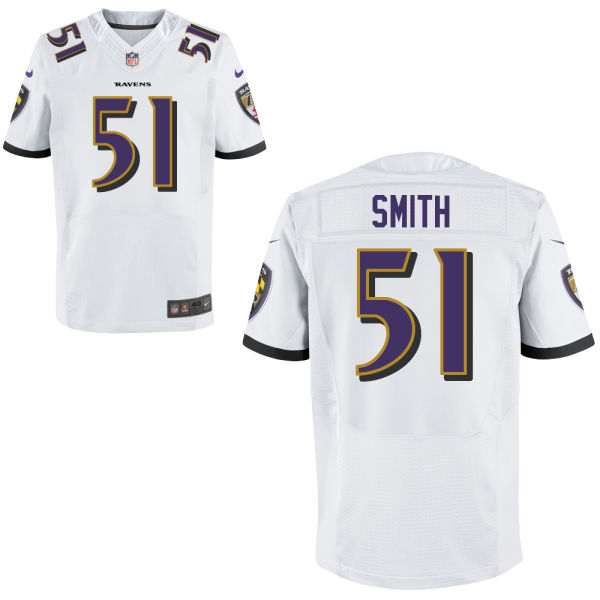 Baltimore Ravens #51 Daryl Smith White Elite Jersey