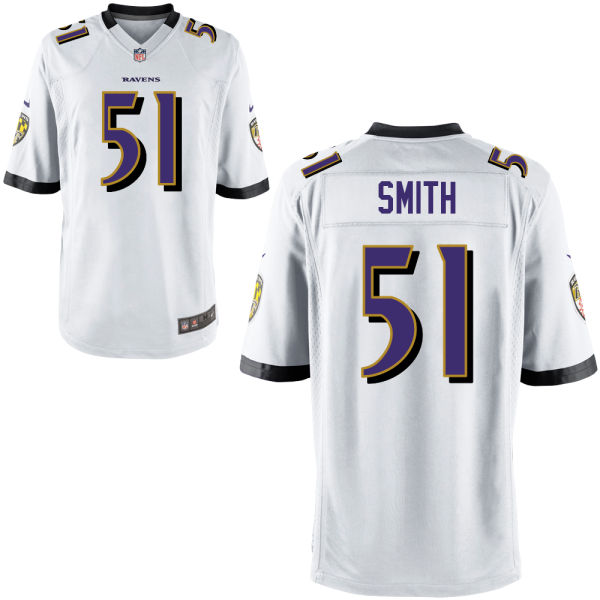 Baltimore Ravens #51 Daryl Smith White Game Jersey