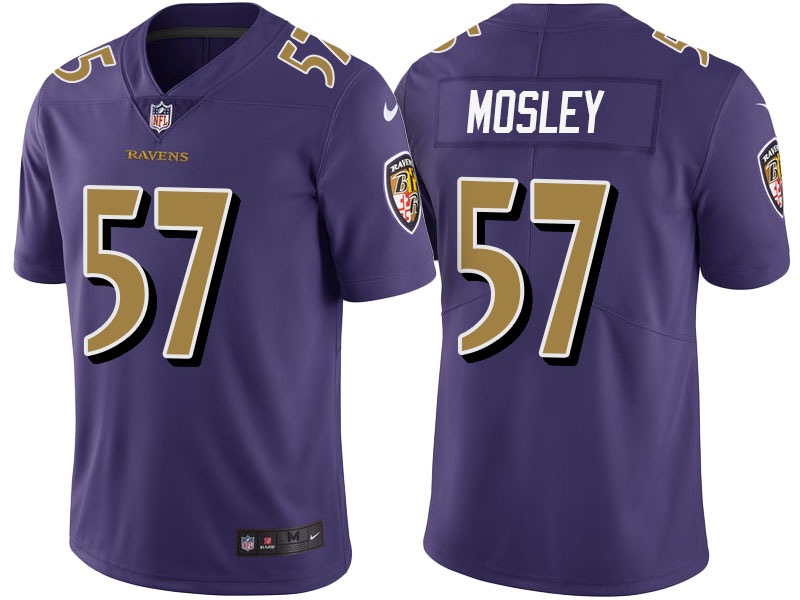 Light Up Thursday Night - Baltimore Ravens #57 C.J. Mosley Purple Color Rush Limited Jersey