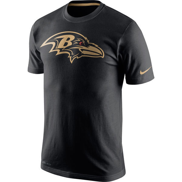 Baltimore Ravens Black Championship Drive Gold Collection Performance T-Shirt