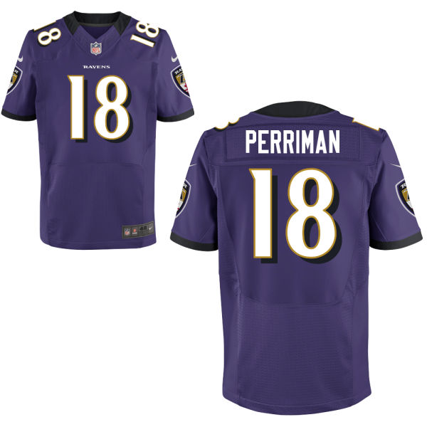 NFL Baltimore Ravens #18 Breshad Perriman Elite Purple Jersey