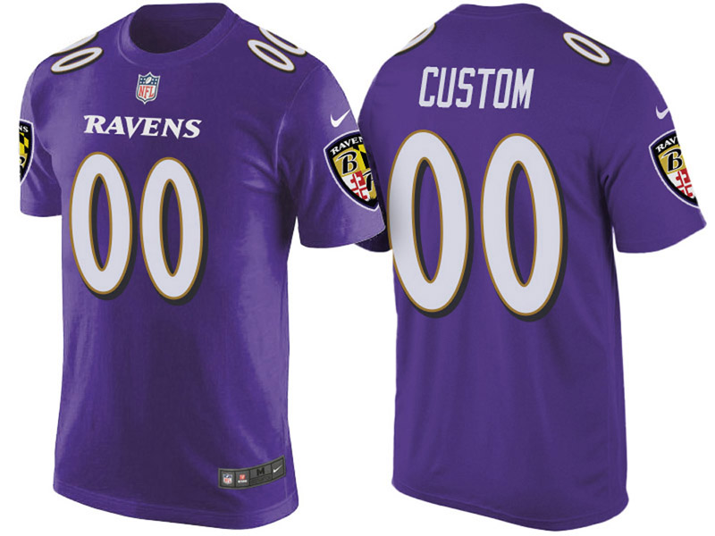 Baltimore Ravens Custom Purple Name & Number T-Shirt