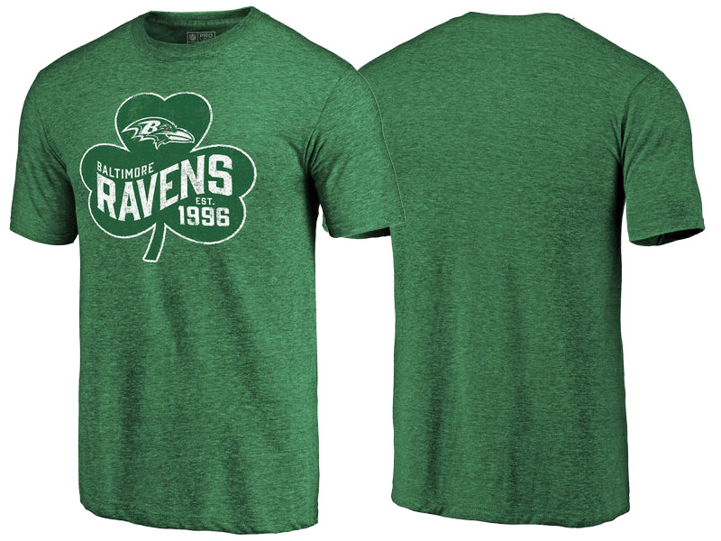 Baltimore Ravens Kelly Green Paddy's Pride St. Patrick's Day T-Shirt