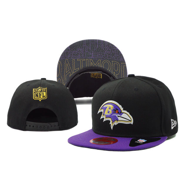 Baltimore Ravens New Era Black On Field Fitted Snapback Hat