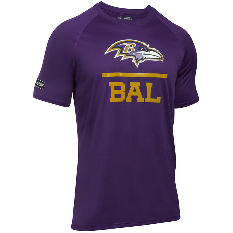 Baltimore Ravens Purple Under Armour Combine Authentic Lockup Tech T-Shirt