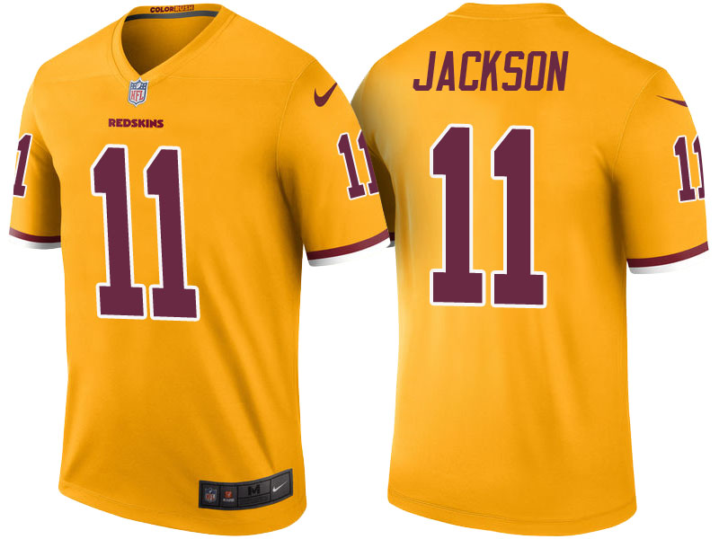 Washington Redskins #11 Desean Jackson Gold Color Rush Legend Jersey - Light Up Thursday Night