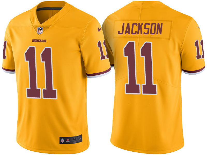 Light Up Thursday Night - Washington Redskins #11 Desean Jackson Gold Color Rush Limited Jersey