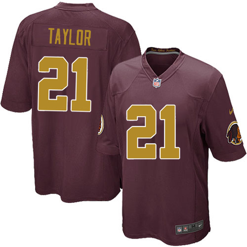 Men's Washington Redskins #21 Sean Taylor Burgundy Game Alternate Jersey