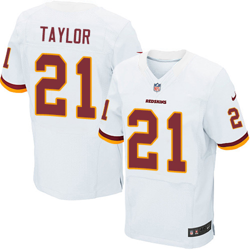 Men's Washington Redskins #21 Sean Taylor White Elite Jersey