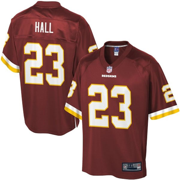 NFL Washington Redskins #23 DeAngelo Hall Game Red Jersey