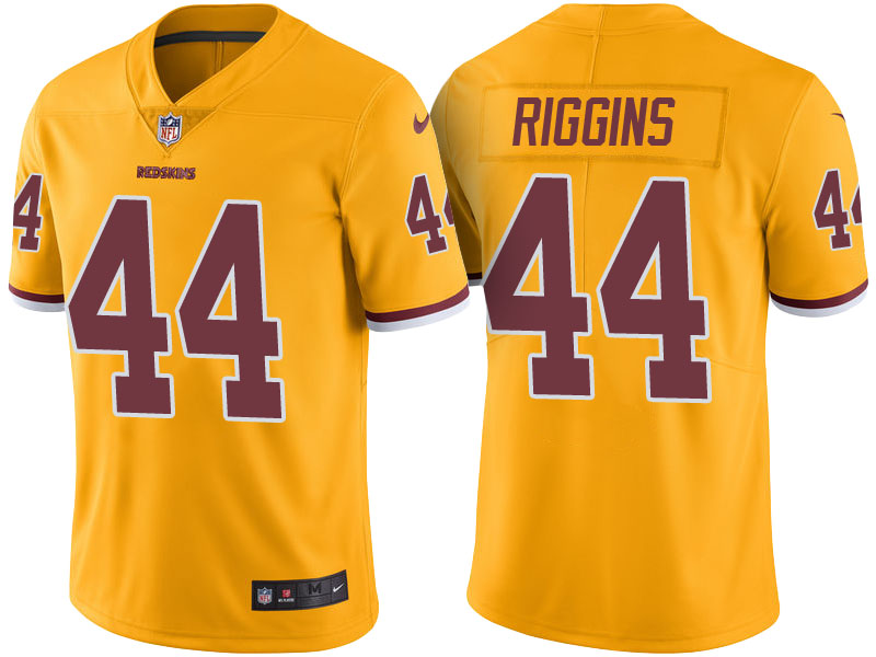 Light Up Thursday Night - Washington Redskins #44 John Riggins Gold Color Rush Limited Jersey