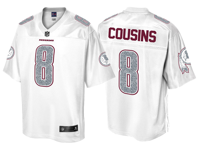 Washington Redskins #8 Kirk Cousins Pro Line White Out Fashion Jersey