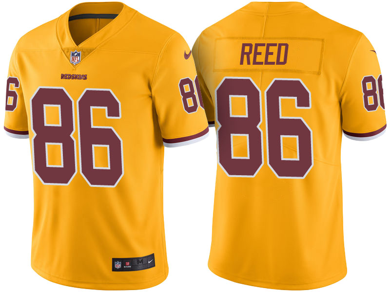 Light Up Thursday Night - Washington Redskins #86 Jordan Reed Gold Color Rush Limited Jersey