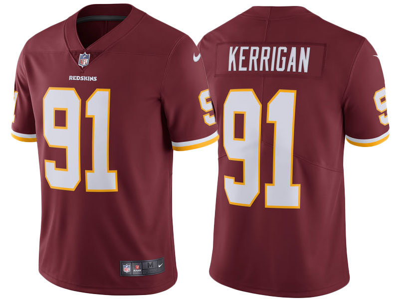 2017 Washington Redskins #91 Ryan Kerrigan Burgundy Vapor Untouchable Limited Jersey