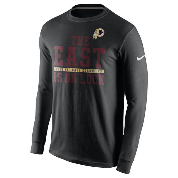 Washington Redskins Black 2015 NFC East Division Champions Long Sleeve T-Shirt