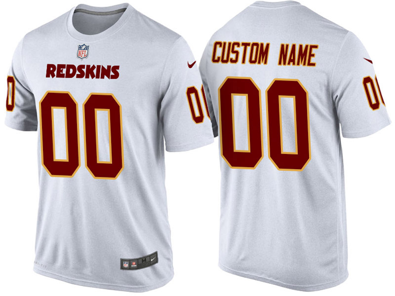 Washington Redskins Custom White Name & Number T-Shirt