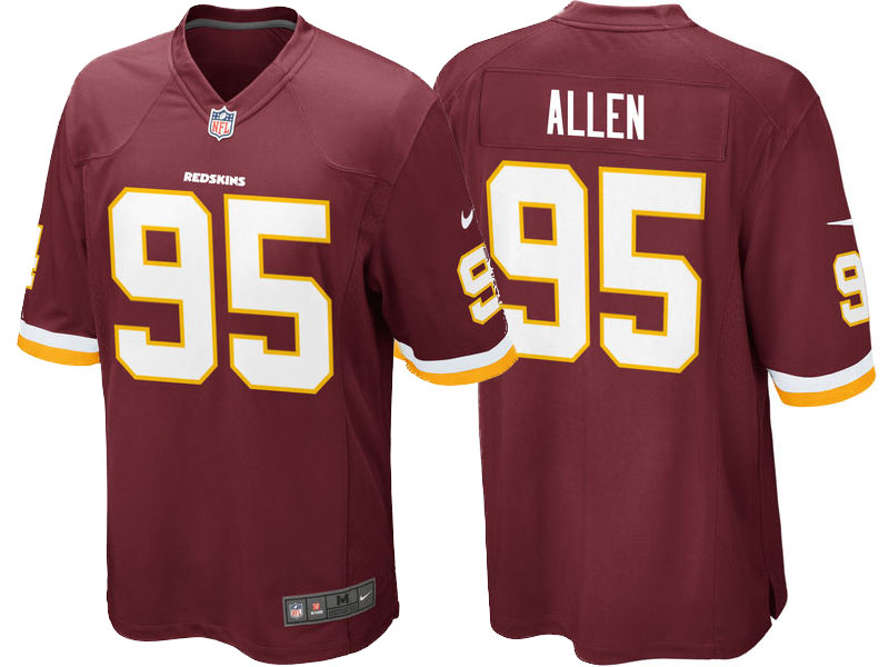 Washington Redskins Jonathan Allen Burgundy 2017 Draft Pick Game Jersey