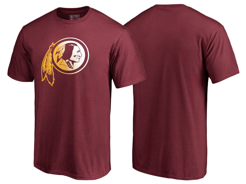 Washington Redskins Maroon Gradient Logo T-Shirt