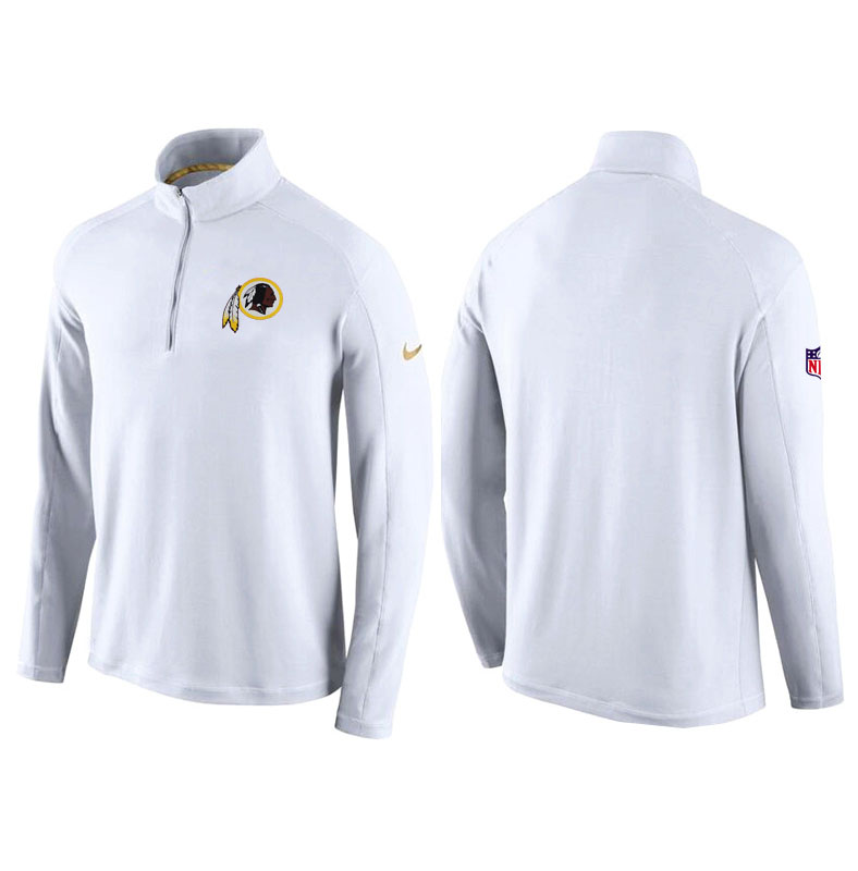 Washington Redskins White Game Day Half-Zip Knit Performance Tri-Blend Jacket